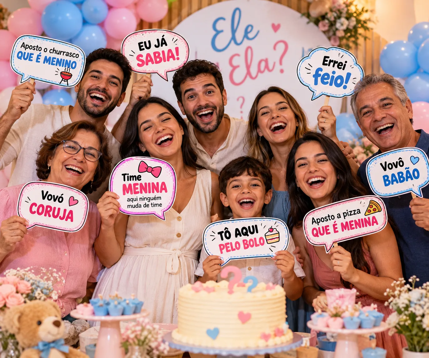 Capa do material Plaquinhas do Chá Revelação — Kit Divertido para Fotos
