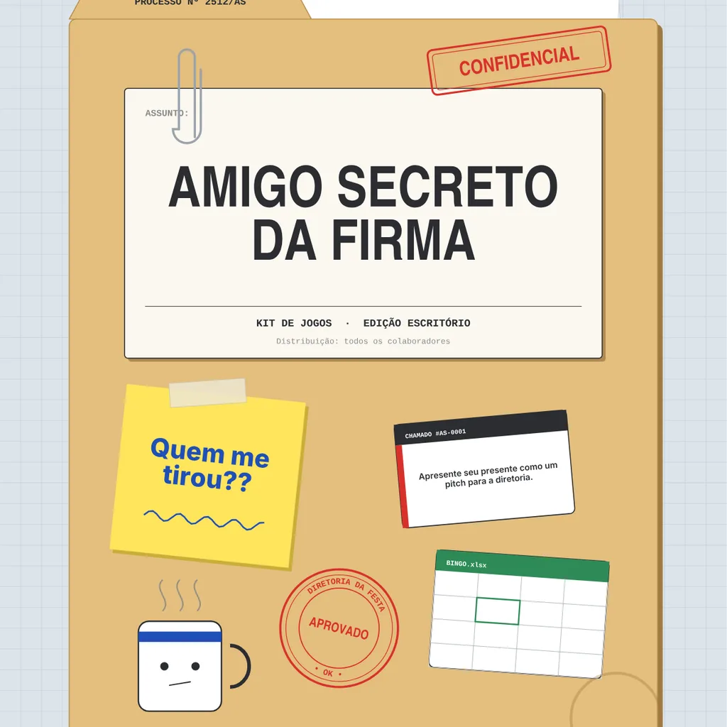 Capa do material Amigo Secreto da Firma: Kit de Jogos Edição Escritório