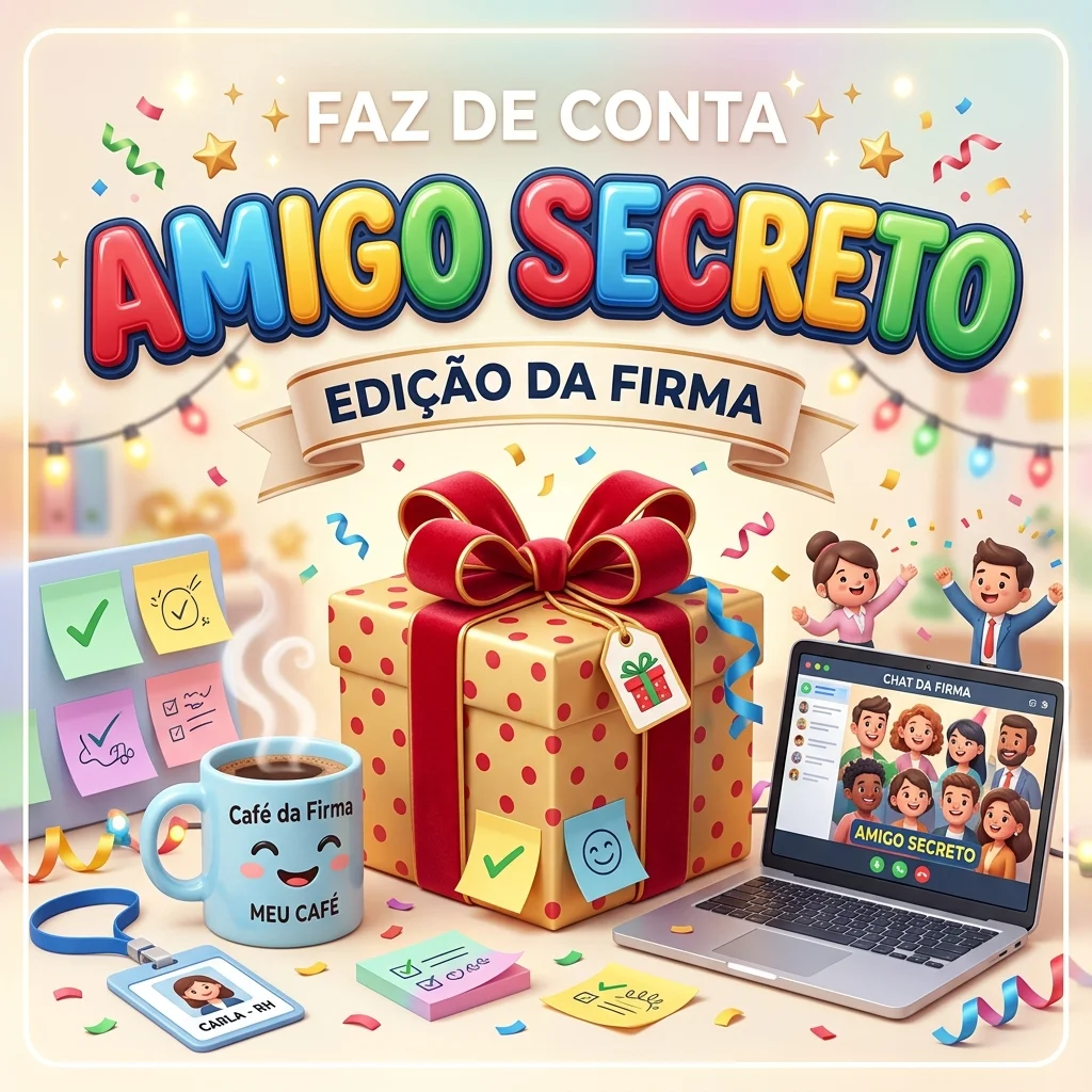 Capa do material Amigo Secreto da Firma: Kit de Jogos Edição Escritório